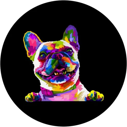 Miniatura 3 de Colorido Bulldog francés pintura arte mascota perro mamá PopSockets agarre y soporte para teléfonos y tabletas