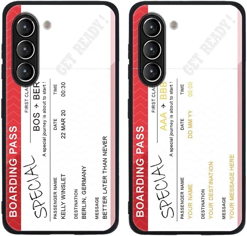 Miniatura 416 de Funda de teléfono personalizada para Samsung Galaxy S22+ / S22 Plus 5G, funda de TPU suave de vidrio templado antiarañazos personalizada con foto