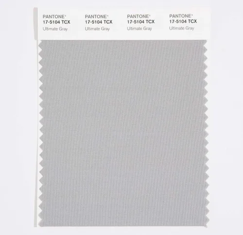 Pantone Tarjeta Swatch de algodón estándar de color, color # 17-5104, gris definitivo Ultimate Gray