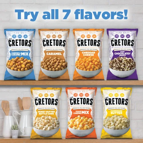 Miniatura 8 de G.H. Cretors Palomitas de maíz con caramelo gourmet - Queso irresistible y rico sabor a caramelo en prácticas bolsas individuales, 7.5 onzas