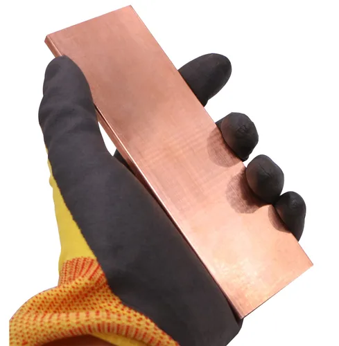 Miniatura 4 de VERNUOS 1/4" x 2" C110 Barra plana de cobre sólido de 6" de largo, .23" de placa para laminador