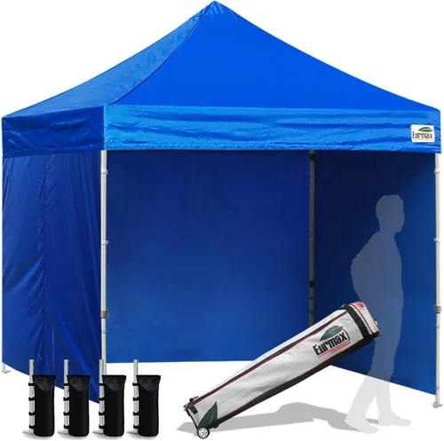 Miniatura 24 de Eurmax Tienda de campaña desplegable de 8 x 8 de Estados Unidos, con bolsa rodante patentada sin puntas, 4 paredes extraíbles con cremallera, toldo