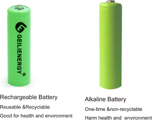 Miniatura 5 de GEILIENERGY AA tamaño Nicd AA 600mah 1.2V batería recargable para luz solar lámpara solar color verde (paquete de 8)