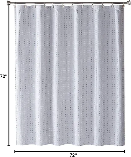 Miniatura 4 de SKL Home by Saturday Knight Ltd. Cortina de ducha de tela Hopscotch, color gris, 72x72 pulgadas Hopscotch (gris)