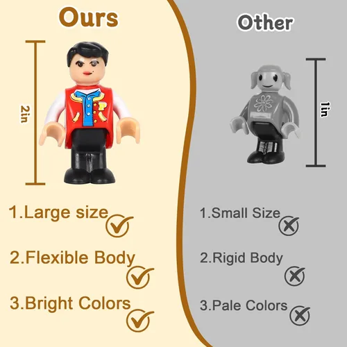 Miniatura 3 de 15 piezas de figuras magnéticas de personas para niños, personas magnéticas perfectas para bloques de construcción de azulejos magnéticos, juguetes