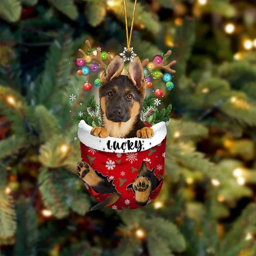 Miniatura 50 de Adorno de Navidad personalizado para perro Airedale Terrier en bolsillo de nieve, adorno para árbol de Navidad, idea de regalo para amantes