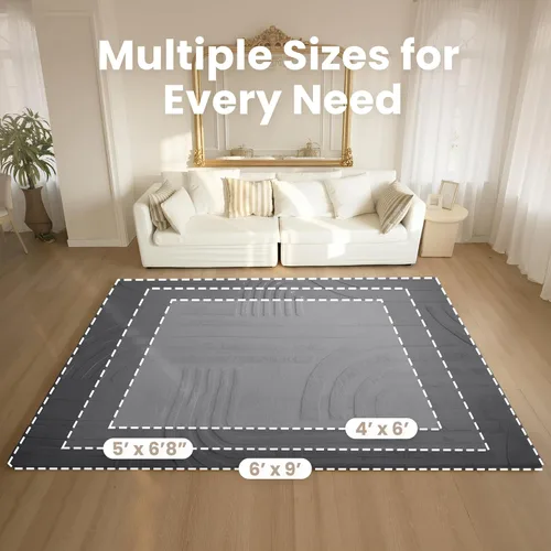 Miniatura 7 de Huloo Sleep Tapete de juego ultra suave y esponjoso para bebé, tapete acolchado de 1.3 pulgadas de grosor para niños con piel de conejo sintética