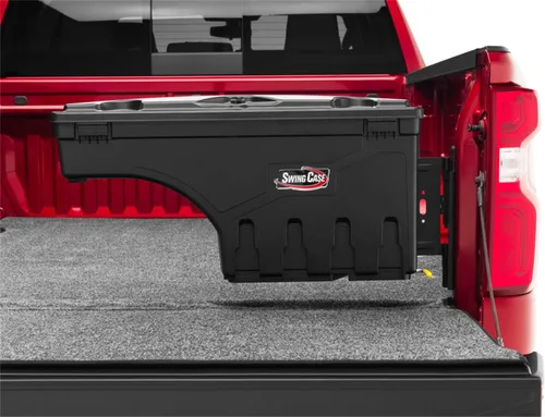 Miniatura 6 de UnderCover SwingCase SC400P Caja de almacenamiento para caja de camioneta Compatible con Toyota Tundra 2007 - 2021 lado del pasajero, color negro