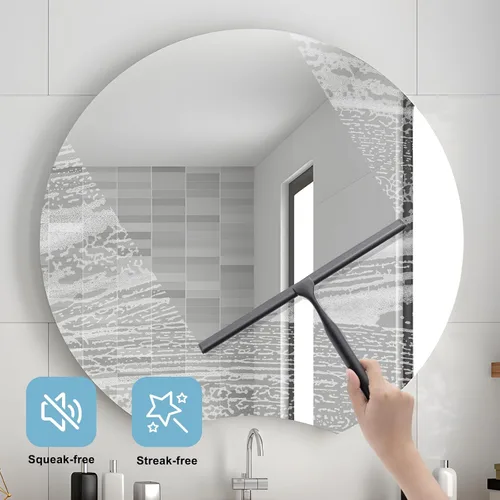 Miniatura 4 de LUXEAR Escobilla de ducha, escobilla de 12 pulgadas para puerta de cristal de ducha, escobilla de acero inoxidable multiusos para baño, puertas