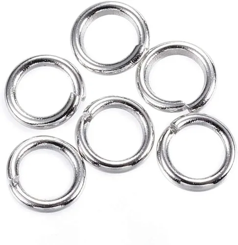 Miniatura 59 de HDSupplies 100 piezas - 4mm de argollas de acero inoxidable 304 de tono negro - Calibre 22 (espesor de 0.6mm)