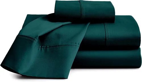 Miniatura 13 de Sábanas de cama 100% algodón orgánico de bolsillo extra profundo, tamaño individual, color burdeos, sábanas orgánicas de 1000 hilos, sábanas