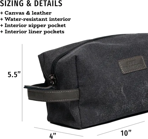 Miniatura 3 de Live Bearded Dopp Kit - Neceser de viaje duradero para hombres, afeitado, higiene, cuidado de la barba, artículos esenciales de viaje y bolsa