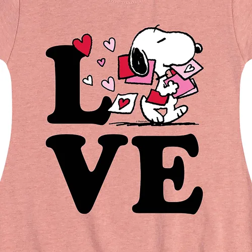 Miniatura 3 de Peanuts - Snoopy Día de San Valentín - Vestido ajustado y acampanado para niñas pequeñas y jóvenes