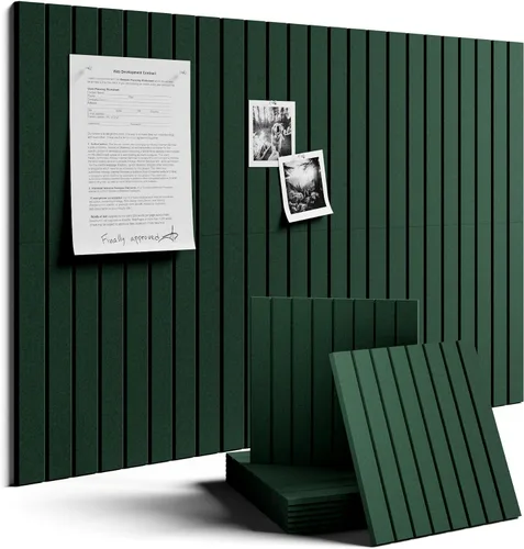 Miniatura 20 de Tablero de anuncios de fieltro grande de 36 x 24 pulgadas, alternativa al tablero de corcho – Paquete de 6 con 40 pestañas adhesivas extraíbles