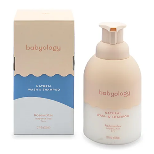 Miniatura 4 de Babyology All Natural Baby Wash and Shampoo - Ingredientes 100% comestibles - con agua de rosas orgánica (sin perfume) - 13,52 onzas líquidas