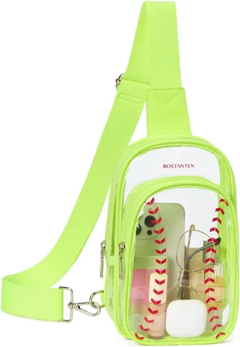 Miniatura 13 de BOSTANTEN Bolso bandolera acolchado, bolsos cruzados para mujer, bolso cruzado de cuero, riñonera con correa de guitarra ajustable