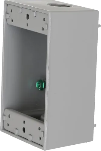 Miniatura 3 de Hubbell-Bell 5320-0 Caja resistente a la intemperie de una sola salida de 3 1/2 pulgadas, gris