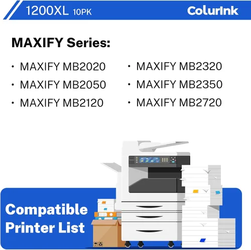 Miniatura 5 de Maxify PGI-1200XL PGI-1200 XL 1200XL Smart Ink para impresoras a color MB 2720 MB2320 MB2020 MB2120 MB2350 MB2050 MB2030 (100) Paquetes 4K2 C2M2Y)