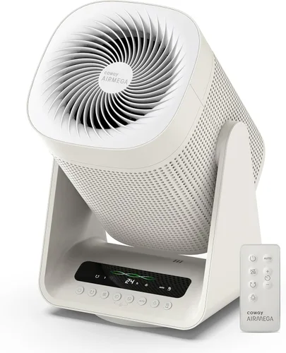 COWAY Purificador de aire para hogar y dormitorio, 2 en 1 con ventilador, filtro HEPA verdadero para humo, alergias, caspa de mascotas, olores,