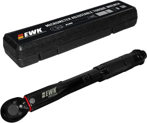 Miniatura 10 de EWK Llave dinamométrica de clic de 1/4 de pulgada 10-150 in lb 1.13-16.95 Nm, cabezal reversible de doble escala para piezas de carbono
