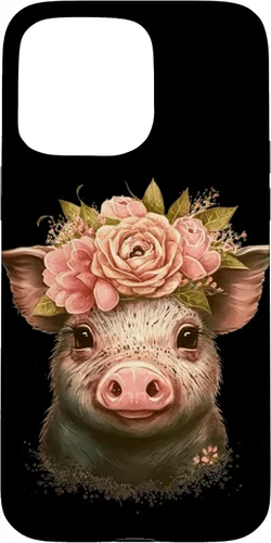 Miniatura 31 de Pig with Leopard Headband Flower Cute Pig Lover Case for iPhone 17