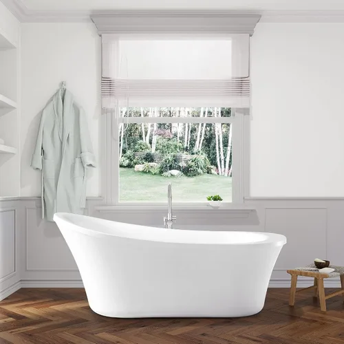 Miniatura 2 de Ove Decors Athena - Grifo de bañera independiente con 1 mango, cromado, con ducha de mano