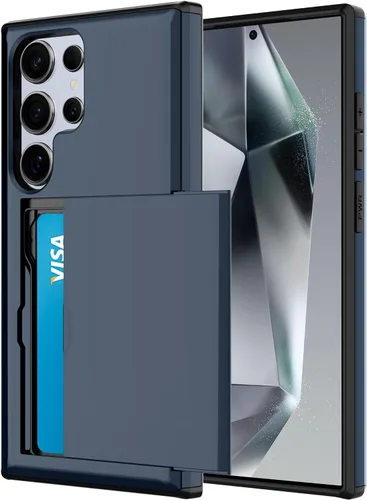 Miniatura 122 de Funda tipo cartera para Samsung Galaxy S22 Ultra con 4 ranuras para tarjetas de crédito a prueba de golpes, funda híbrida de protección reforzada
