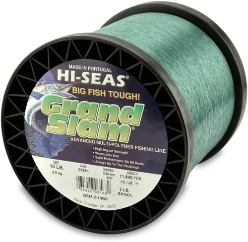 Miniatura 17 de HI-SEAS Grand Slam - Sedal de pesca de monofilamento, fuerte y resistente a la abrasión, en agua dulce y salada transparente, rosa, verde, azul Azul