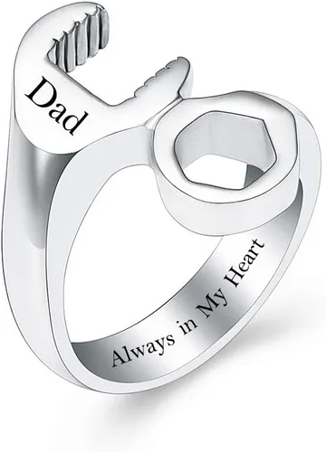 XSMZB Anillos de cremación con forma de llave para cenizas para mascotas/humanos de acero inoxidable para recuerdos, joyería conmemorativa para