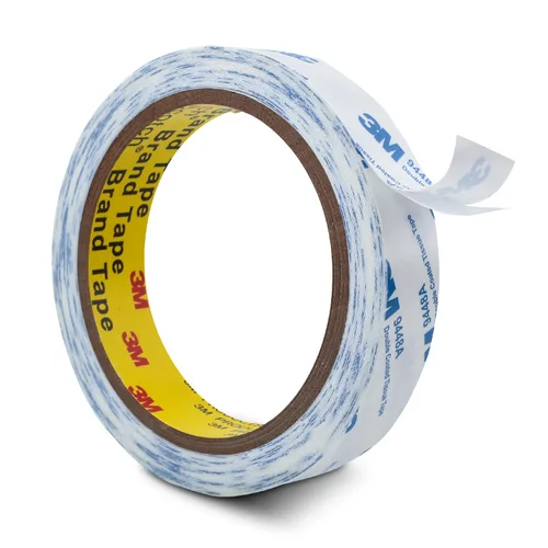 Cinta de Doble Cara 3M 0.75" x 32.8 Pies 9448A Cinta de Tejido con Doble Revestimiento para Manualidades DIY Color Blanco para Placa de