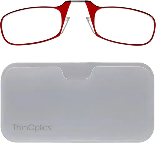 Miniatura 6 de ThinOptics unisex-adult Universal Pod Case + Rectangular Reading Glasses