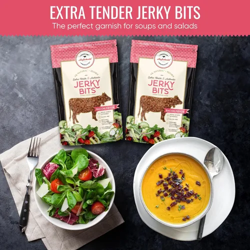 Miniatura 3 de Aufschnitt Jerky Bits - Bocadillos saludables hechos de carne de res y pollo, con alto contenido de proteínas, kosher y apto para dieta cetogénica