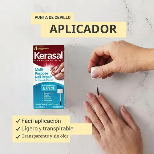 Miniatura 8 de Kerasal - Tratamiento reparador de uñas multiusos, solución para uñas descoloridas y dañadas, 0.43 fl oz