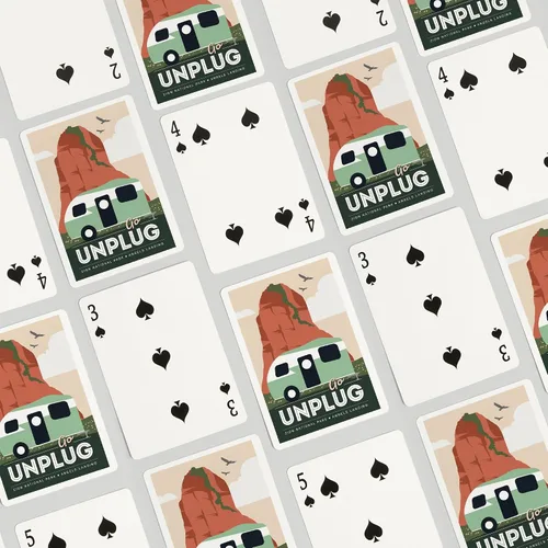 Miniatura 4 de Lantern Press Angels Landing, Zion National Park, Utah, Go Unplug, Retro Camper, 52 Playing Cards for Adults, Poker Size Card Deck