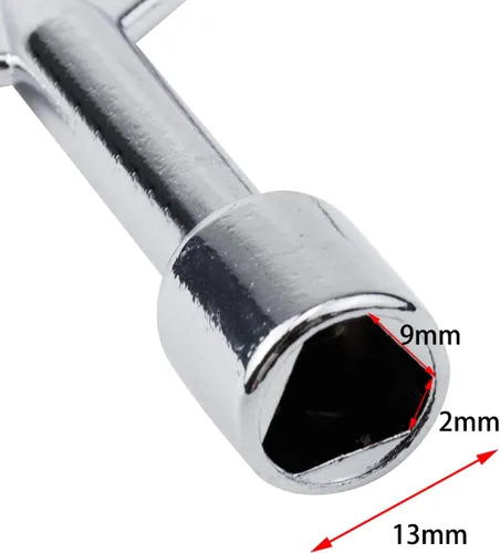Miniatura 3 de Antrader Llave de llave triangular, llaves de bloqueo triangulares Matel, llaves universales para ascensor, puerta de ascensor de emergencia