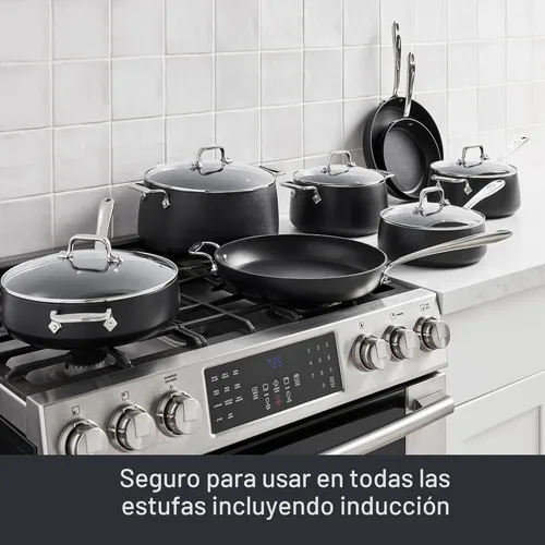 Miniatura 9 de All-Clad Hard Anodized Expert - Juego de utensilios de cocina antiadherentes, juego de 7 ollas y sartenes, inducción, OvenSafe 500F, incluye