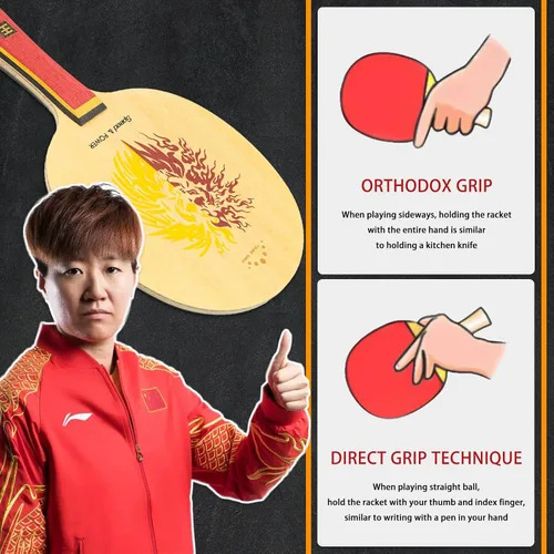 Miniatura 6 de YAN-Wang - Pala de ping pong profesional, Oneside es externa y otra cara está integrada en la raqueta de tenis de mesa de carbono de arilato