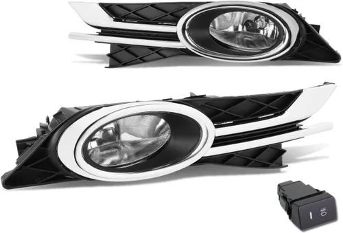 DNA MOTORING FL-ZTL-184-CH - Luz antiniebla con interruptor para el lado del conductor y del pasajero, mejora la visibilidad [compatible con Honda