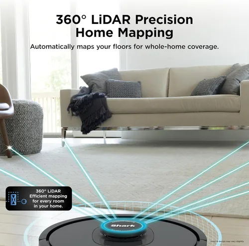 Miniatura 5 de Robot aspirador ultra AI Shark AV2501S, con Matrix Clean, mapeo doméstico, base autovaciada sin bolsa HEPA de 30 días de capacidad, perfecta