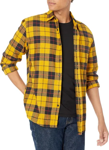 Tienda Essentials - Camisa de franela de manga larga para hombre disponible en tallas para hombres grandes y altos