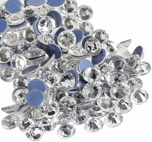 Beadsland Hotfix - 2880 diamantes de imitación de cristal con parte trasera plana para manualidades, ropa, decoración de bricolaje, cristal, SS10,