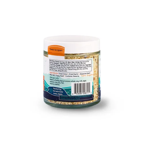 Miniatura 2 de Barnacle Foods Everything Bagel Kelp Seasoning 2.5 onzas Decoración clásica para bagel Ideal para carne, complemento de tempura, huevos