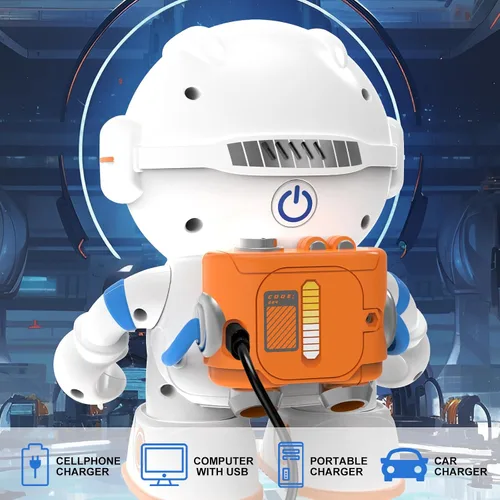 Miniatura 6 de KaeKid Robots astronautas para niños, robótico parlante inteligente con sensor táctil, control de voz, reconocimiento de voz, cantar, bailar