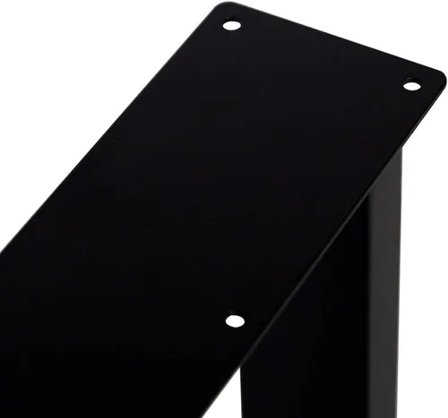Miniatura 5 de Patas rectangulares industriales de metal de 16 pulgadas de altura, patas de banco de metal para mesa, diseño moderno de mediados de siglo, juego