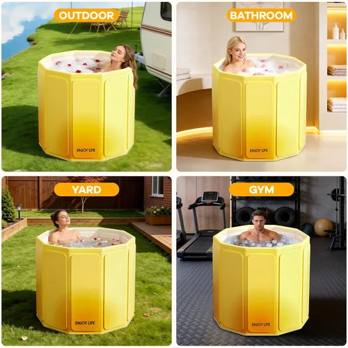 Miniatura 9 de Bañera portátil plegable, bañera de hielo caliente, bañera de ducha no inflable, bañera plegable para spa, bañeras de remojo para viajes