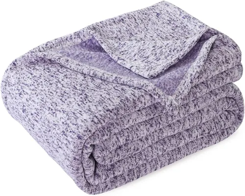 Miniatura 9 de KAWAHOME - Manta de punto para verano, ligera, transpirable, peluda, de jersey para sofá o cama