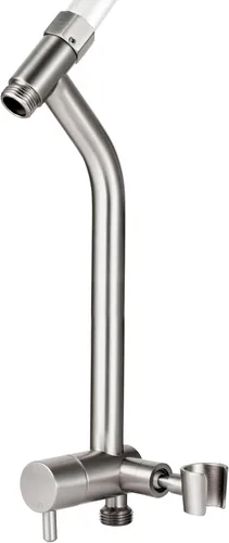 Miniatura 11 de G-Promise Kit de Repuesto de Grifo de Bañera y Ducha Todo Metálico con Soporte Bajo Portátil, Válvula Desviadora de 3 Vías con Modo de Pausa