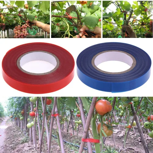 Miniatura 3 de SagaSave Rollo de cinta de amarre elástica, cinta de amarre de jardín, cinta gruesa y resistente para plantas, estacas de vinilo para jardín