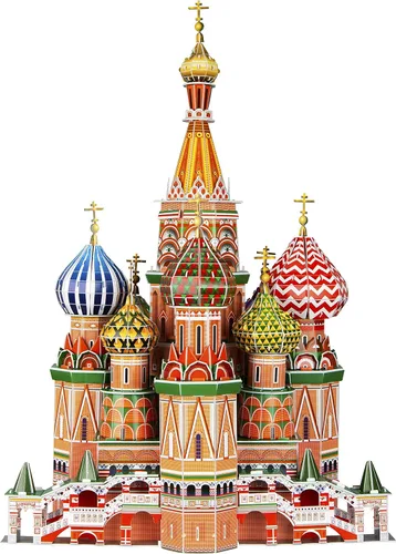 WISESTAR Rompecabezas 3D grandes de 22.2 pulgadas de alto para adultos y niños, juego de construcción de la catedral de San Basilio de Rusia de 231