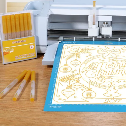 Miniatura 2 de DOOHALO Bolígrafo de gel dorado con purpurina compatible con Cricut Maker 3/Maker/Explore 3/Air 2/Air Gel Gollter marcadores variados para dibujar 7